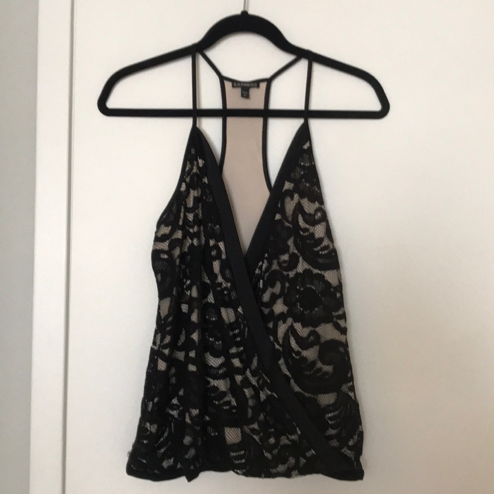 Beautiful Black and Tan lace tank